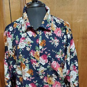 Women's Floral Print Long Sleeve Blouse